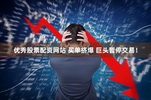 优秀股票配资网站 买单挤爆 巨头暂停交易！