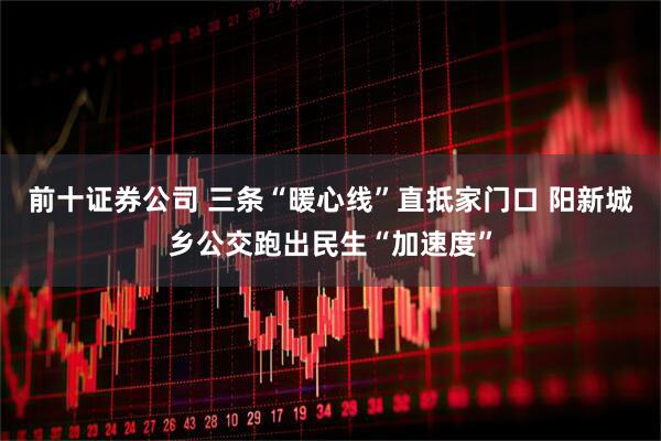 前十证券公司 三条“暖心线”直抵家门口 阳新城乡公交跑出民生“加速度”